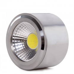 Foco Downlight  LED de Superficie COB Circular Niquel Satinado Ø68Mm 5W 450Lm 30.000H