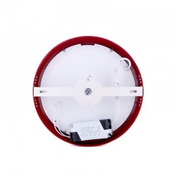 Plafón LED Circular Superficie Ø215Mm 18W 1450Lm 30.000H Rojo