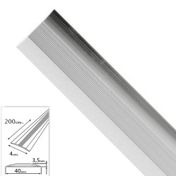 Tapajuntas Adhesivo Para Moquetas Aluminio Plata 200,0 cm.
