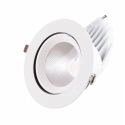 Foco Downlight LED 35W 3500Lm 4000ºK Circular Orientable 30.000H [HO-COB-C-OR-35W-W]